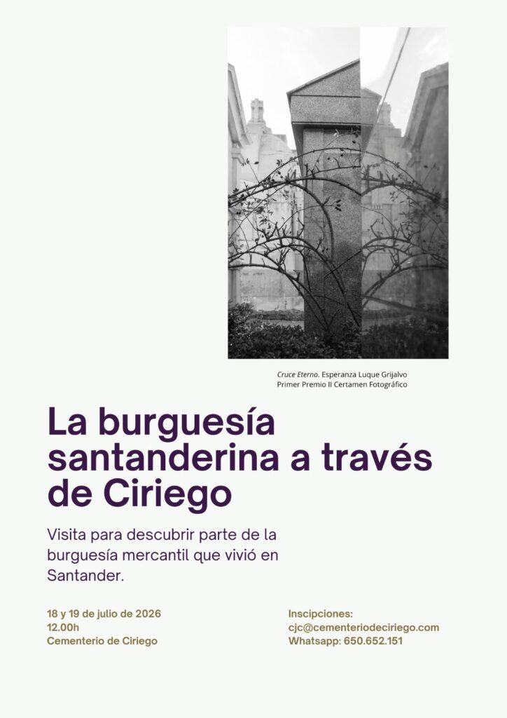 La Sociedad Cementerio Jardín organiza visitas guiadas para descubrir ‘La burguesía santanderina a través de Ciriego’