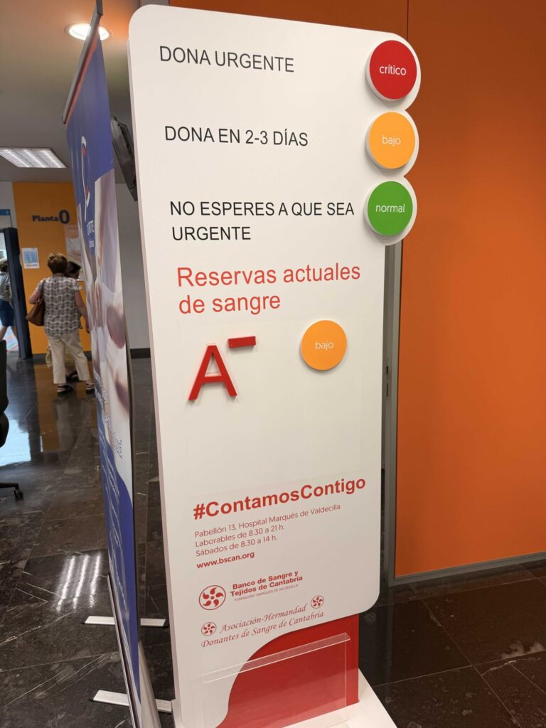 La Unidad Móvil de Donación de sangre estará este Lunes 27 de Julio en la Plaza Margarita de Bezana