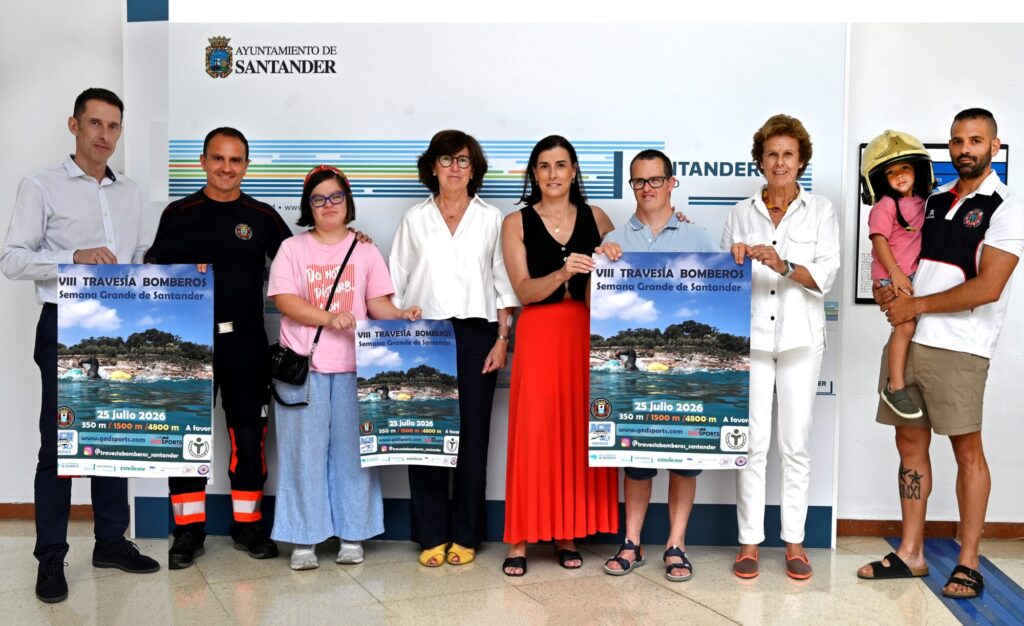 Santander acogerá el 25 de julio la octava Travesía a Nado Bomberos ‘Semana Grande’ para recaudar fondos