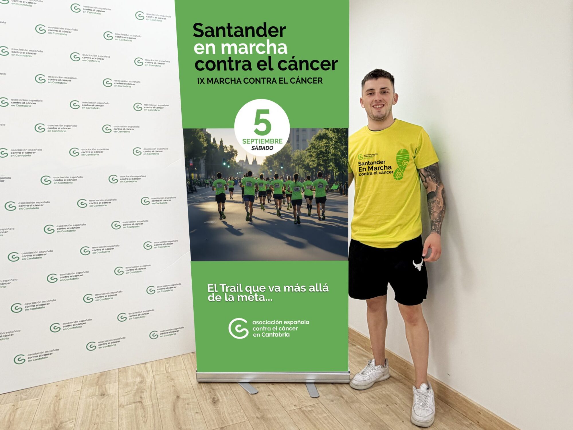 Bruno Macho, Campeón Mundial de Boxeo, Padrino de la 9ª Marcha Contra el Cáncer de Santander del Sábado 5 de Septiembre