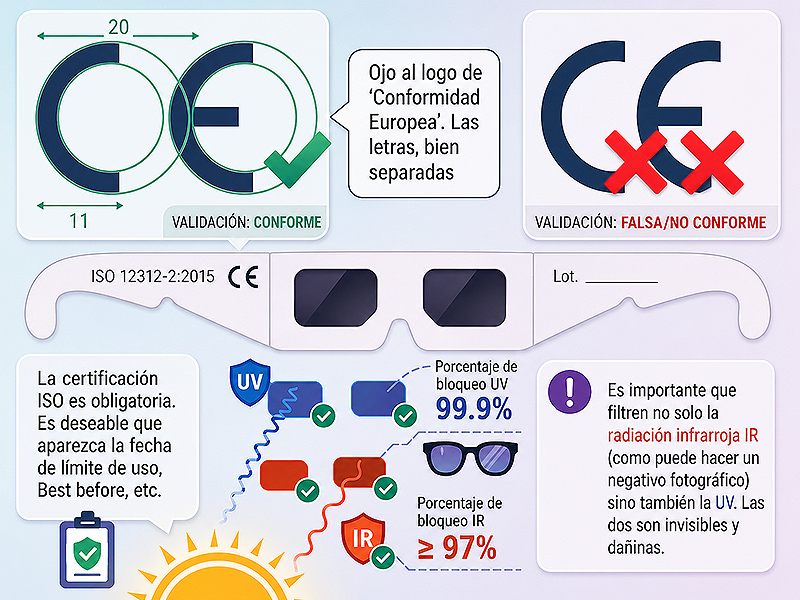 El Gobierno de Cantabria está realizando inspecciones para garantizar la seguridad de las gafas a la venta para ver el Eclipse